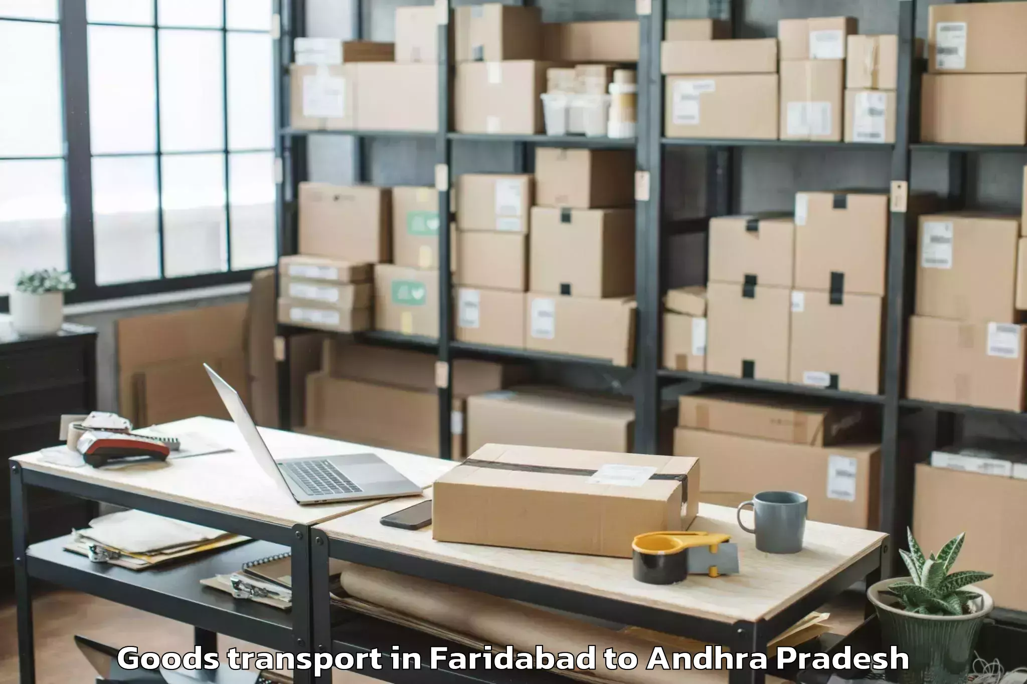 Book Your Faridabad to Kathipudi Goods Transport Today